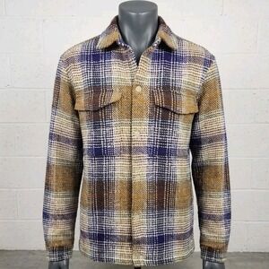 Alpine Design Mens Plaid Chore Jacket Small Multicolor Button Up Lined NWOT